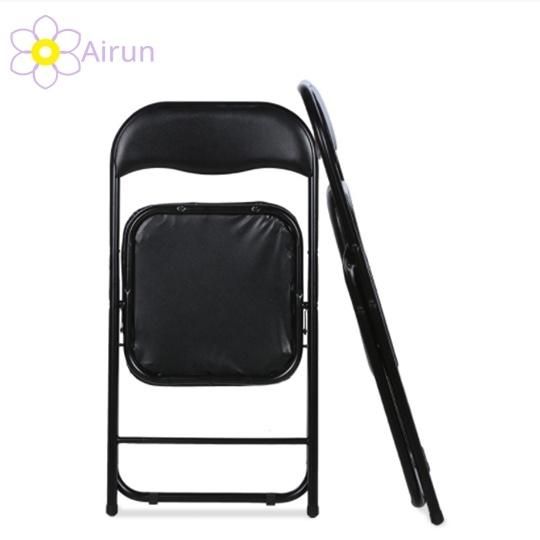 Home Computer Conference Training Office Backrest Metal Frame PU Cover Folding Chair