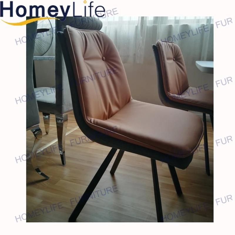 Comfortable Design Modern Dining Chair PU Cushion Chair