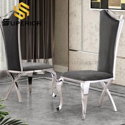 Home Furniture Stainless Steel Velvet or Leather Dining Chair