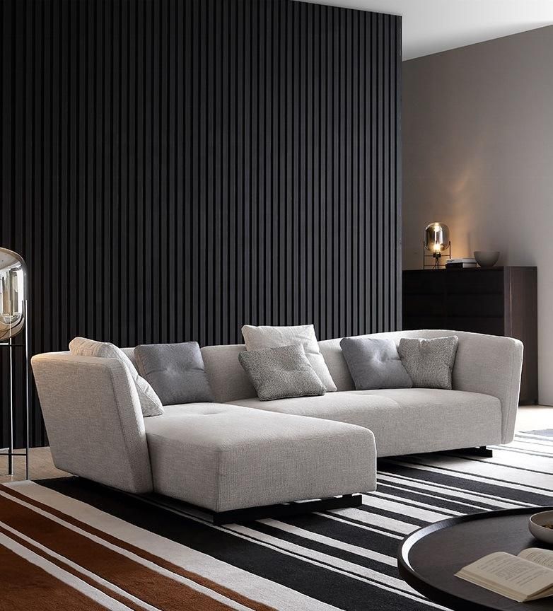 Fashion Home Furniture Loft and Apartment Smart Size Leisure Fabric Corner Sofa