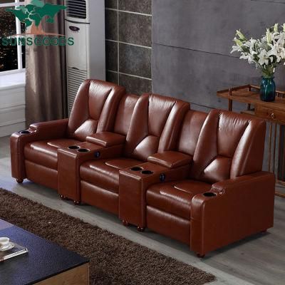 American Modern Designs Living Room Lounge Leather Recliner Sectional Sofa