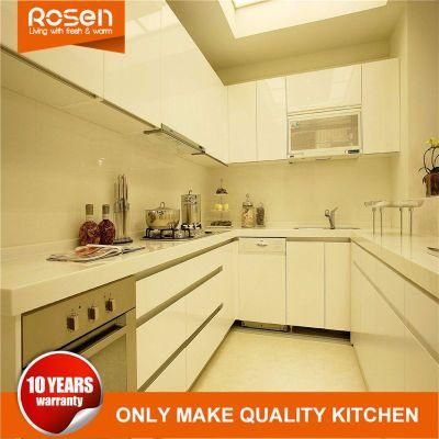 Modern Simple Design Modular Glossy Lacquer U-Shaped Kitchen Cabinet