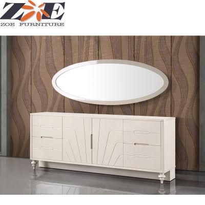 China MDF High Gloss PU Painting Dining Room Cabinet Furniture with Mirror