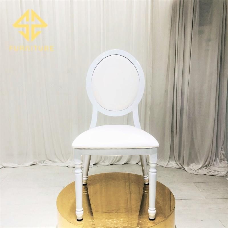 Modern White Metal Wedding Chairs for Event Hotel Banquet Use