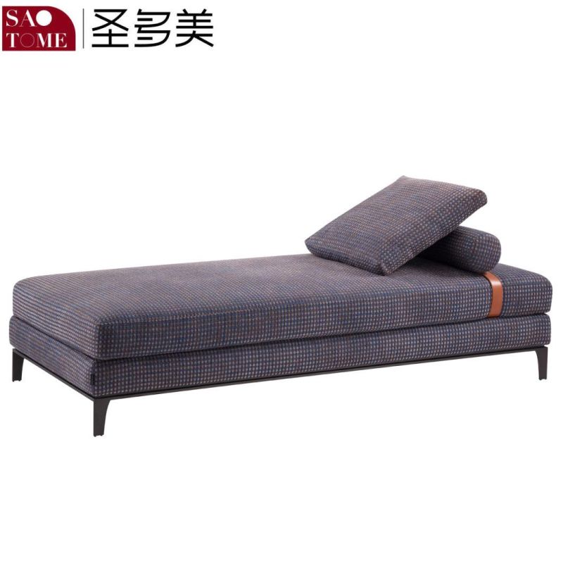 Modern Simple Senior Grey Leather Bed Bench