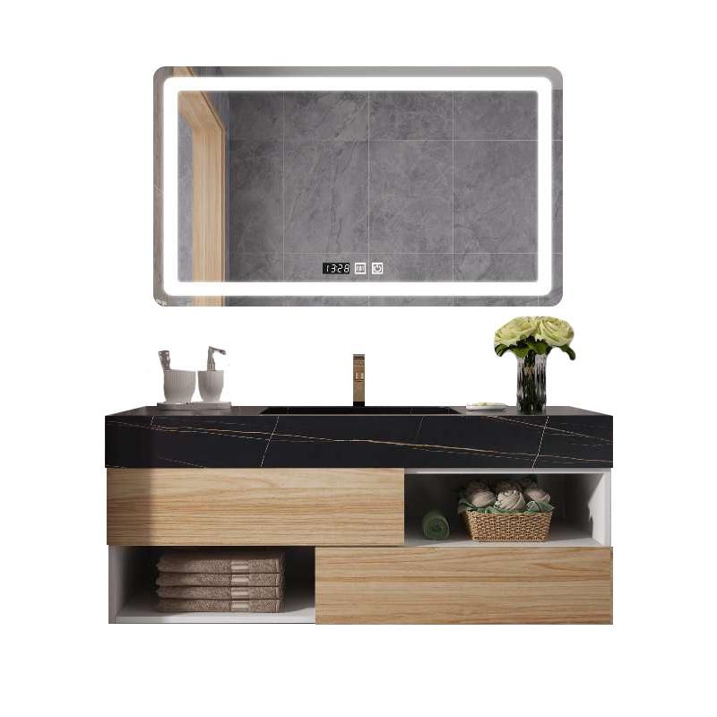 2022 New Design Rock Plate Basin Bathroom Furniture Cabinet for Sale