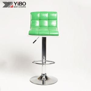 Popular Modern PU Material Metal Base Height Adjustable Bar Stools