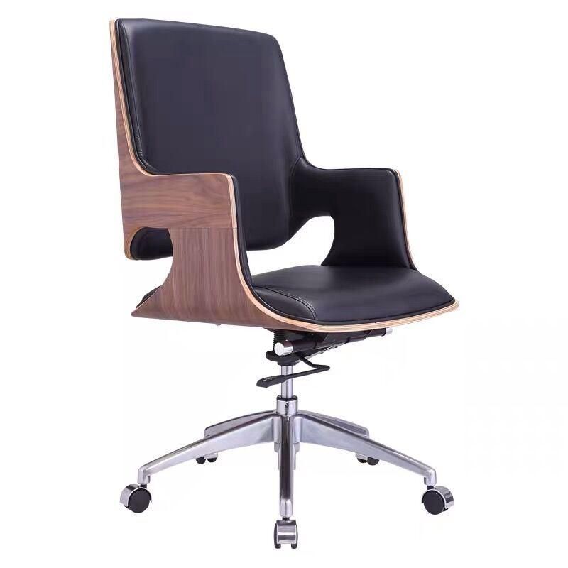 Modern Executive Wooden Office Leather Boss Chair Geninue Leather Executive Chair