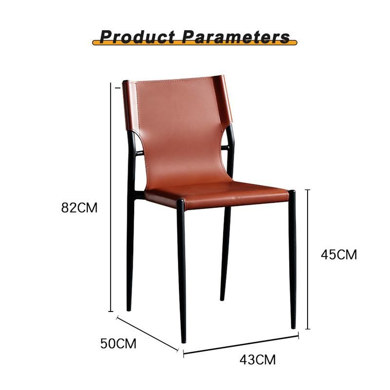 Hot Sale Home Furniture Upholstered Leather Nordic Modern Dining Chairs for Kitchen