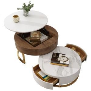 Modern Round Lift-Top Nesting Coffee Table