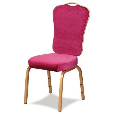 Top Furniture Stackable Red Aluminum Chair for Wedding Party