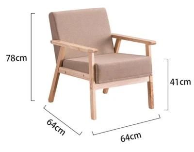 Modern Chair Fabric Dining Chair with Wood Leg