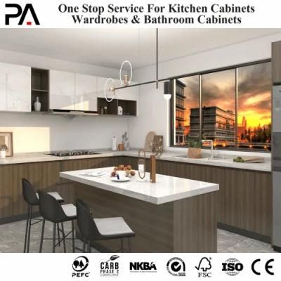PA Wholesale Color Contrast Foshan Modern European Style Kitchen Cabinet