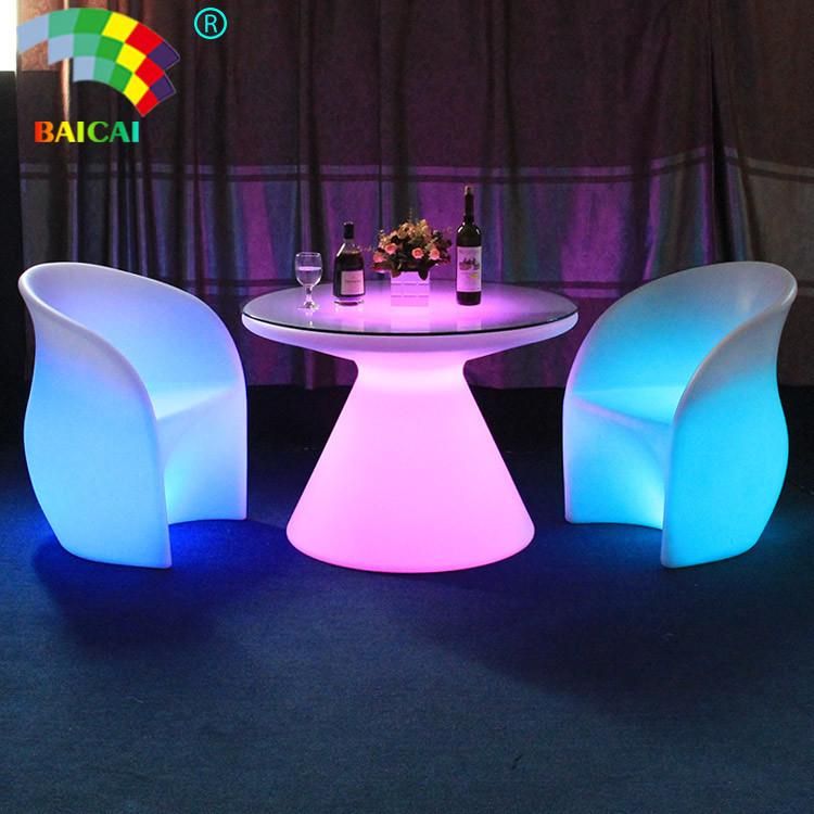 Luminous IP68 Plastic Boat LED Bar Table