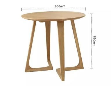 Modern Design Solid Wood Small Round Wooden Coffee Tea Side Table Living Room Japanese-Style Log Color Apartment Side Wood Table