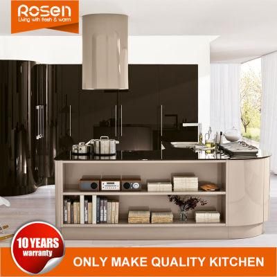 Custom New Design High Value Glossy Black Lacuqer Kitchen Cabinet