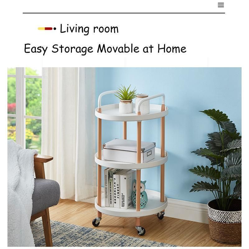 Modern Simple Design Utility Home Kitchen White 3-Tier Storage Rack