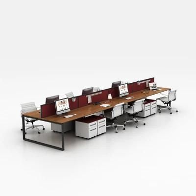 Simple Modern Style Extra Long Double 8 Person Workstation Computer Desk