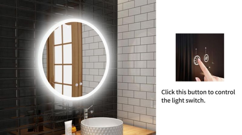 Smart Makeup Round LED Bathroom Mirror