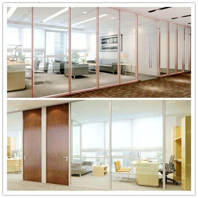 Modern Glass Curtain Glass Partition Removable Office Fire Proof Room Divider Partition Wall Section