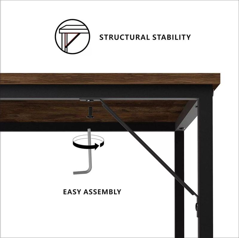 Computer Table with Drawers and 3 Tiers Black Board and Black Painting with Adjustable Rubber