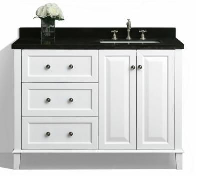 Solid Wood White Single Sink Bathroom Vanity Cabinet Set