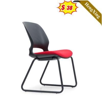 Modern Colored PP Plastic Dining Chair with Metal Legs and PU Cushion