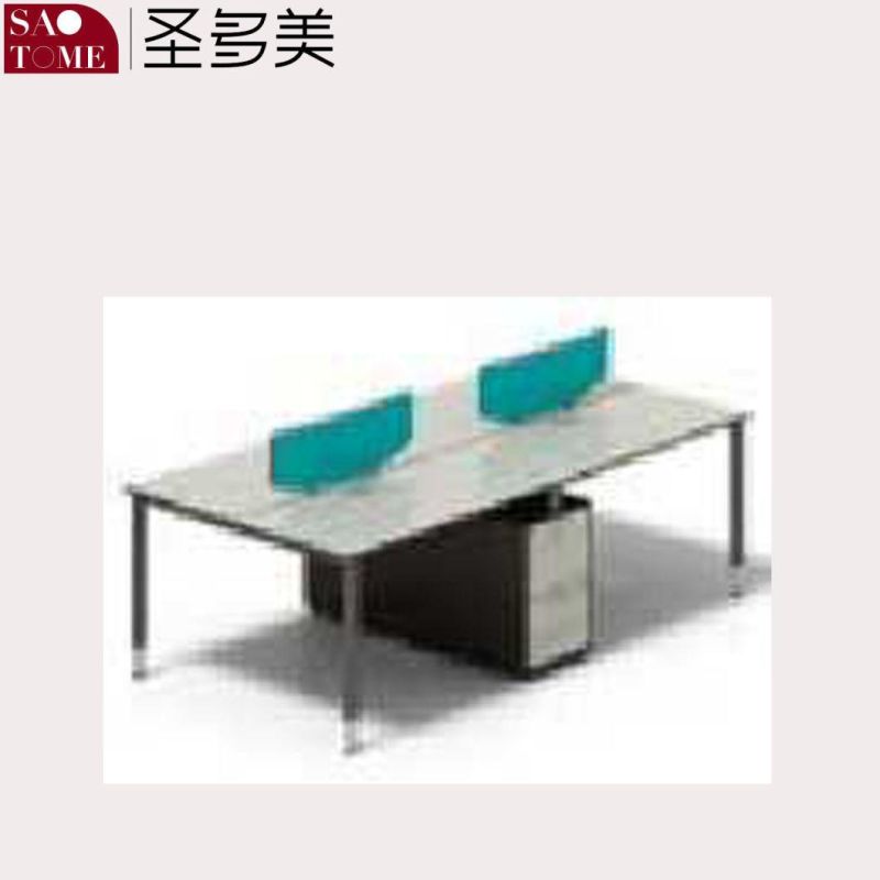 Modern Office Furniture Four Person Card Position Work Table Desk