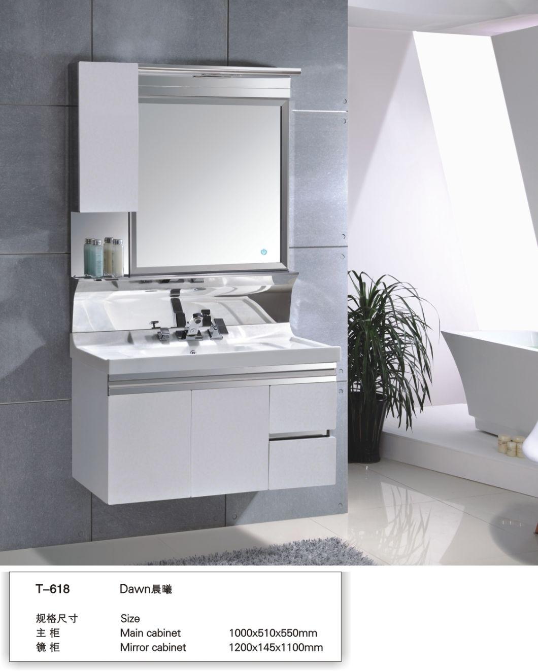 Wall Modern Hotel Home Storage Stainless Steel Metal Bathroom Furniture