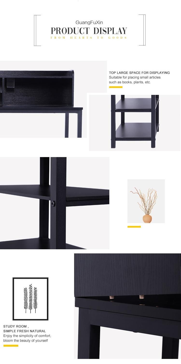 Modern European Melamine Executive Furniture MDF Wooden I Shape Organizer Antique Style Office Desk