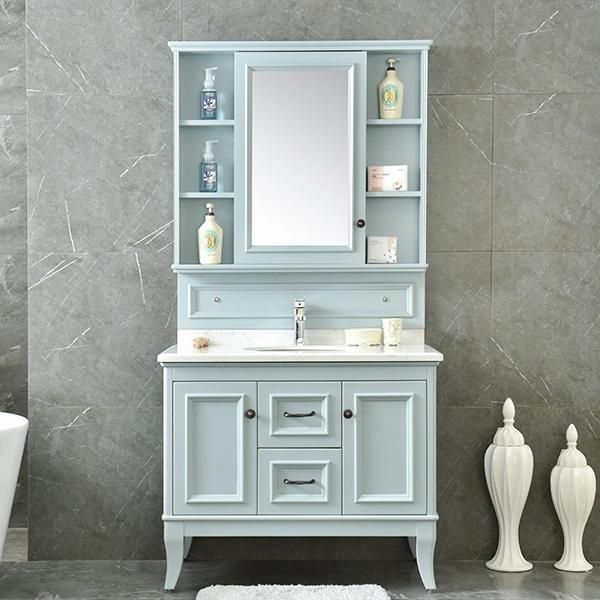 Wood MDF Bathroom Vanity Country House Style Furniture Bathroom Cabinet