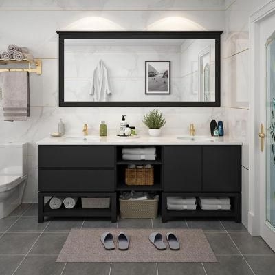 Huge Double Sink Luxurious Modern Bathroom Furniture Sets High Quality Bathroom Vanity Mirror Bathroom Cabinet