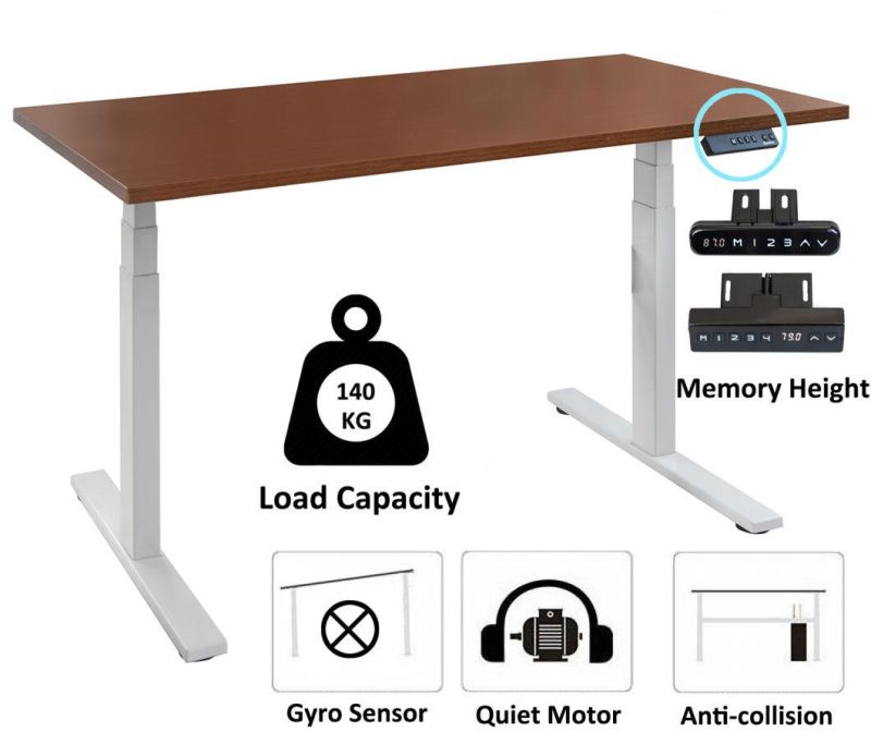 Carbon Steel Electric Height Ajustable Desk Smart Sit Standing up Laptop Desk
