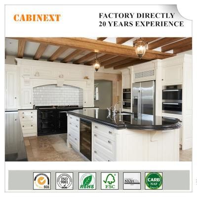 Cabinext Factory American White Shaker Solid Wood Kitchen Cabinet