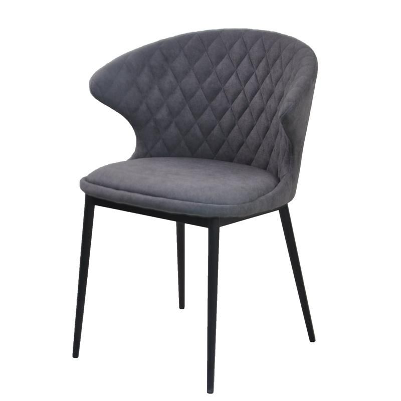 Armchair Crushed Fabric Modern 4 Colors Round Back Dining Chair