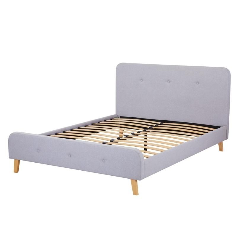 Latest Italian Design Bedroom Furniture Double King Size Upholstered Bed