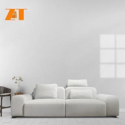 Manufacturer American Style Vintage Custom Made Linen Sofa for Living Room Natural Color