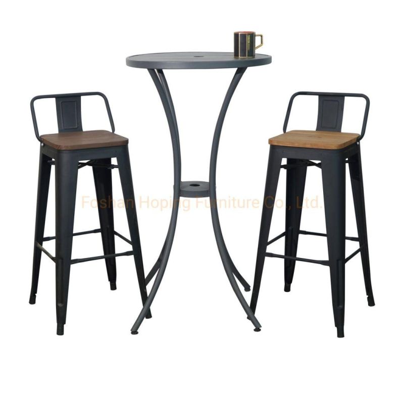 China Supplier Modern Home Kitchen Furniture Metal Tall Wedding Event Velvet Golden Chair Rectangle High Back Dining Table Counter Chair Club Bar Stool