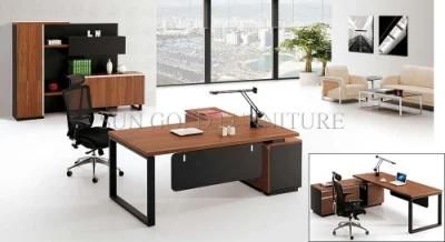 Melamine Wooden Steel Foot and Black Back Board Office Desk (SZ-OD310)