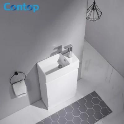 Exquisite Exterior Design White Single Bathroom Storage Cabinet Vanity