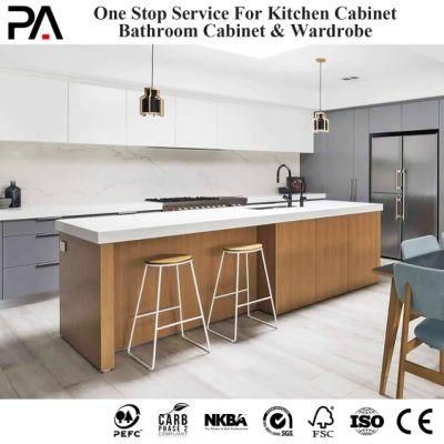 PA Custom Design Luxury Kitchen Island Furniture Membrane Modern Kitchen Cabinets