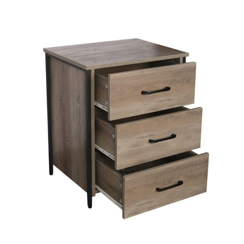 Nightstand Simple Side Table with 3 Drawers