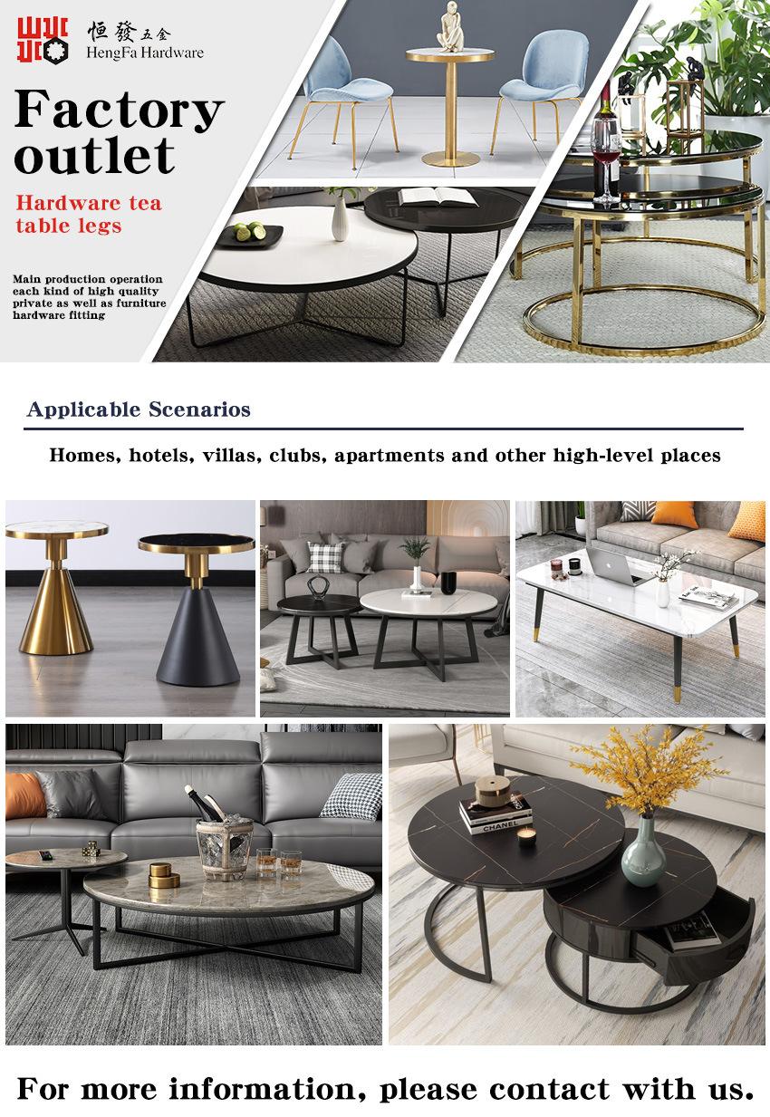 Luxury Golden Metal Frame Home Furniture Tea Coffee Table
