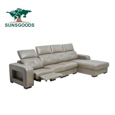 2021 High Quality Living Room Modern Furniture Modular Sectional Leather Sofa for Home
