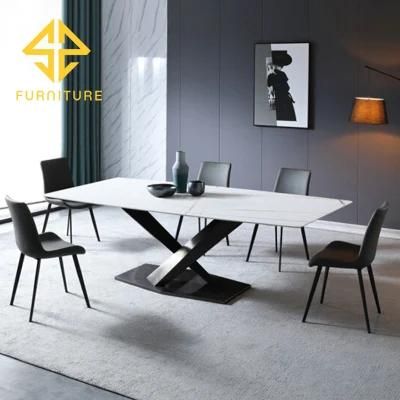 Foshan Hotsale Nordic Style Rock Plate Table Set for Dining Room