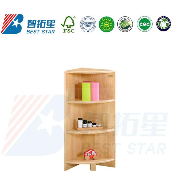 Day Care Furniture Display Sector Rack, Kids Toy Storage Cabinet, Nursery School, Preschool and Kindergarten, Play Furniture Wood Corner Cabinet