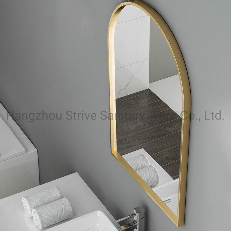 Luxury Black Metal Framed Silver Mirror for Bathroom and Dressing