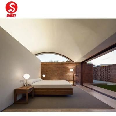 Modern Foshan Hotel Furniture Manufacturer Wooden Bedroom Furniture Use Stainless Steel Base