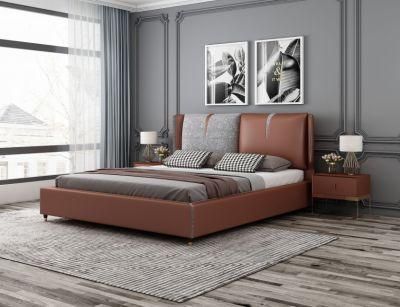 Modern Design Leather Bed Bedroom Furniture Luxury Kind Size Bed