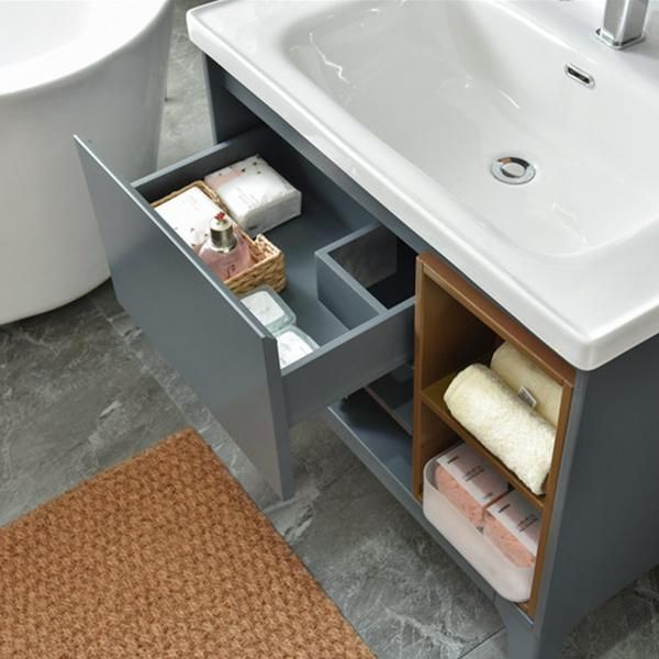 Modern Single Sink Bathroom Mirror Cabinet Wash Basin Bathroom Vanity